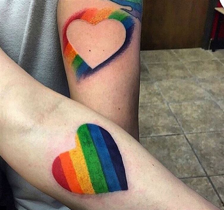 And these matching pride tattoos. 