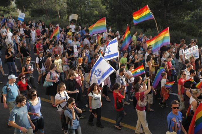 Israelis take part in the annual gay parade in jerusalem