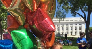 Boy with balloons