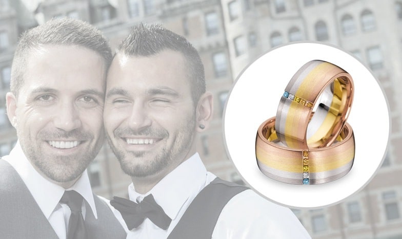 Eternity Stack Ring With Proposition Love Gay Triangle Link