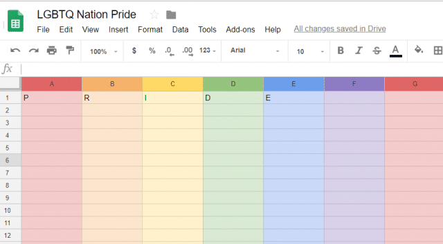 pride-google-sheets