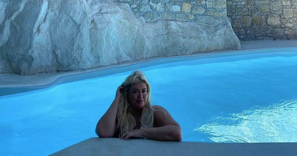 Gemma Collins Shows Her Sexy Side As She Goes Topless In The Pool On