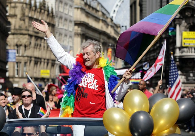 A Wizard S Touch Ian Mckellen Takes Manchester Pride Lgbt Festival By Storm Meaws Gay Site