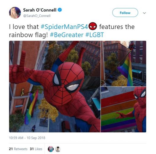 Spider Man Video Game Features Pride Flags Everywhere And Queer Fans Are Loving It Meaws Gay