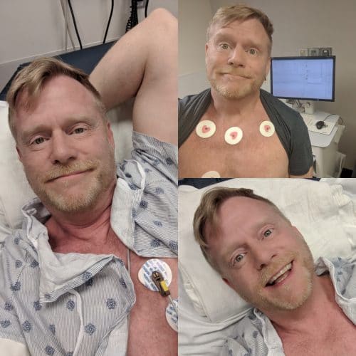 When you're stuck in the hospital, you might as well take selfies!