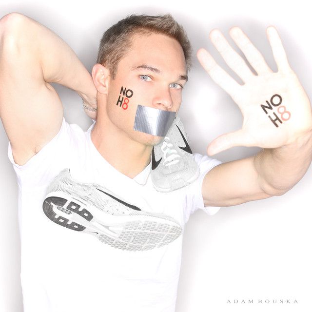 Nick Symmonds in the NoH8 campaign