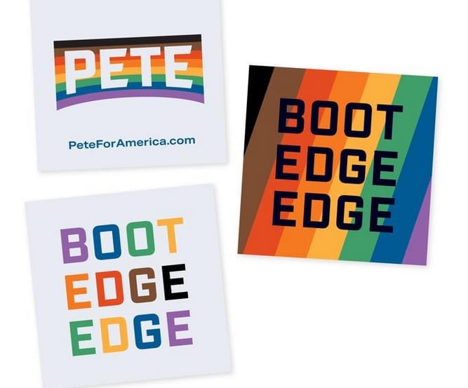 Pride stickers in rainbow colors