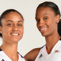 Phoenix Mercury guard DeWanna Bonner and Indiana Fever forward Candice Dupree wed on November 5, 2016. They are raising twin girls.