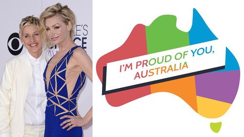 "It's a g'day. Way to go Australia. #MarriageEquality" - Ellen DeGeneres