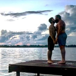 Pro wrestler Mike Parrow (right) is engaged to his fiancé Morgan Cole.