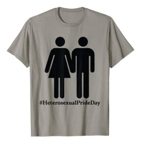 Gray Straight Pride T-shirt
